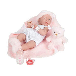 JCgCY xr[h[ Ԃl` ւ ܂܂ WF[V[gCY JC Toys JC Toys La Newborn All-Vinyl-Anatomically Correct Real Girl 15" Baby Dolln White and Deluxe Accessories, Designed by Berenguer., Pink