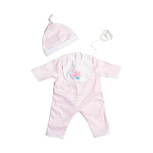 JCgCY xr[h[ Ԃl` ւ ܂܂ WF[V[gCY JC Toys JC Toys Pink Stripe Romper (up to 20")