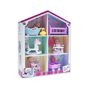 JCgCY xr[h[ Ԃl` ւ ܂܂ WF[V[gCY JC Toys JC Toys Lots to Love Babies - With 3 5" Vinyl Dolls, 6 Accessories, & Reusable Box Playhouse Gift Set