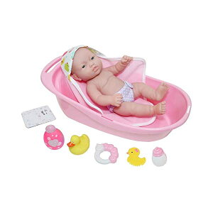 JCgCY xr[h[ Ԃl` ւ ܂܂ WF[V[gCY JC Toys JC Toys - La Newborn - 10 piece Layette Deluxe Bathtub Gift Set - 12" Life-Like Vinyl Newborn Dollith Accessories - Pink - Waterproof - Ages 2+