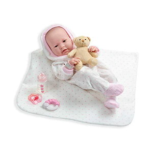 JCgCY xr[h[ Ԃl` ւ ܂܂ WF[V[gCY JC Toys JC Toys La Newborn All-Vinyl-Anatomically Correct Real Girl 17inches Baby Dolln White and Pink Outfit, in 9 Piece Deluxe Gift Set, Designed by B