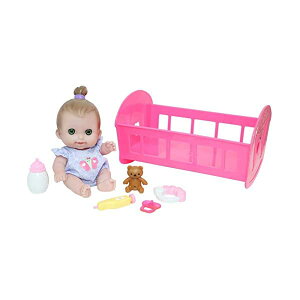 JCgCY xr[h[ Ԃl` ւ ܂܂ WF[V[gCY JC Toys JC Toys Lil' Cutesies 9.5" All Vinyl Washable Dollocking Crib Gift Set (17432)