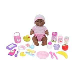 JCgCY xr[h[ Ԃl` ւ ܂܂ WF[V[gCY JC Toys La Newborn JC Toys | Deluxe 12" All Vinyl | African American Baby Doll Nursery 25 Piece Gift Set