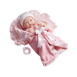 JCgCY xr[h[ Ԃl` ւ ܂܂ WF[V[gCY JC Toys JC Toys Soft Body La Newborn in Bunting and Accessories. Asian., Pink (18784)