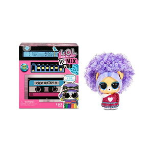 LOLTvCY  ObY tBMA l` t@bVh[ L.O.L. Surprise! Remix Pets 9 Surprises with Real Hair Includes Cassette Tape with Surprise Song Lyrics, Accessories, Dolls