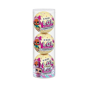 LOLTvCY 3Zbg  ObY tBMA l` t@bVh[ L.O.L. Surprise! Confetti Pop 3 Pack Waves 3 Re-Released Dolls Each with 9 Surprises