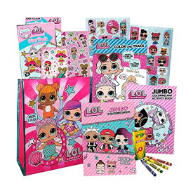 LOLサプライズ おもちゃ グッズ フィギュア 人形 ファッションドール LOL Surprise Activity Toy Set for Girls by ColorBoxCrate 7 Pack Includes 3 LOL Surprise Dolls Coloring Books, LOL Surprise Dolls Toys, 70 LOL Dolls Stickers, Play Pack, Crayons