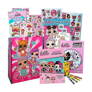 LOLTvCY  ObY tBMA l` t@bVh[ LOL Surprise Activity Toy Set for Girls by ColorBoxCrate 7 Pack Includes 3 LOL Surprise Dolls Coloring Books, LOL Surprise Dolls Toys, 70 LOL Dolls Stickers, Play 