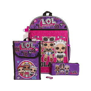 LOLTvCY  ObY tBMA l` t@bVh[ LOL Surprise Purple Back too School Essentials Set for Girls, Purple, Size 16"