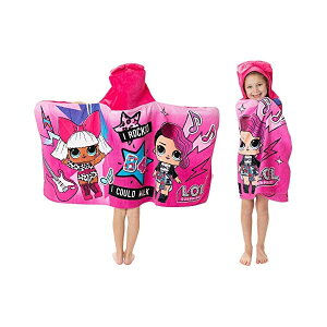 LOLTvCY XC~O oX^I  ObY tBMA l` t@bVh[ L.O.L. Surprise! Soft Cotton Hooded Bath Towel Wrap 24h x 50h Pink