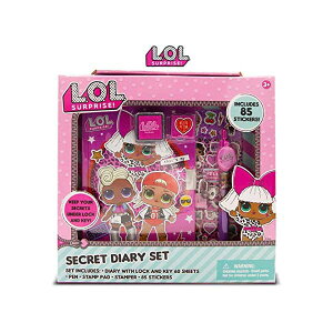 LOL�T�v���C�Y �������� �O�b�Y �t�B�M���A �l�` �t�@�b�V�����h�[�� LOL Surprise Secret Diary Set for Girls W/ Diary, Lock, Key, Stamp Pad, & Two Sticker Sheets, Every Girls Dream & Best Gift Or Present for Your Daughter