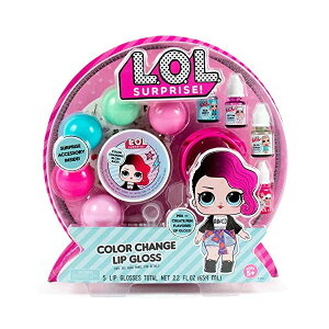 LOLサプライズ おもちゃ グッズ フィギュア 人形 ファッションドール L.O.L. Surprise! Color Change Lip Gloss By Horizon Group USA, Mix & Create 5 Color Changing Multi Flavored Lip Glosses,DIY Lip Gloss Making Kit, Containers & Decor