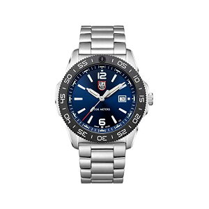 ���~�m�b�N�X Luminox �r���v ���v �E�H�b�` �l�C�r�[�V�[���Y �A�����J�C�R ���ꕔ�� �p�V�t�B�b�N�_�C�o�[ �����Y �j���p �~���^���[ Luminox Men's Navy Seal Pacific Diver 3120 Series Silver Stainless Steel Oy