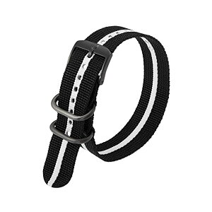 ~mbNX Luminox rv v EHb` Y jp voh vxg oh xg ւoh ւxg ~^[ Luminox Men's Black & White Webbing NATO Nylon Strap Stainless Stee