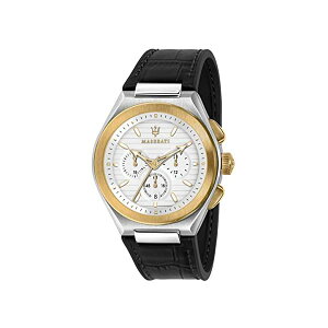 }ZeB rv R8871639004 EHb` v ANZT[ ObY [ԏj v[g Maserati R8871639004 Triconic Quarz Wrist Watch Black Leather Strap and Gold Silver Case
