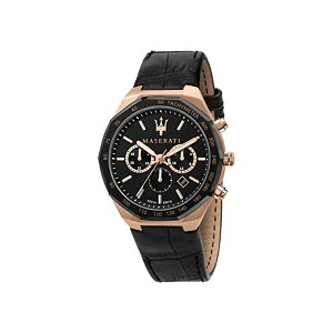 }ZeB rv R8871642001 Y jp EHb` v ANZT[ ObY [ԏj v[g Maserati Men's Stile R8871642001 Black Leather Quartz Fashion Watch