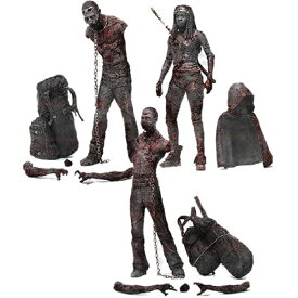 マクファーレン トイズ ウォーキングデッド アクションフィギュア ダイキャスト McFarlane Toys The Walking Dead TV Series 3 Bloody Black and White Michonne and Pet Zombie Action Figure, 3-Pack
