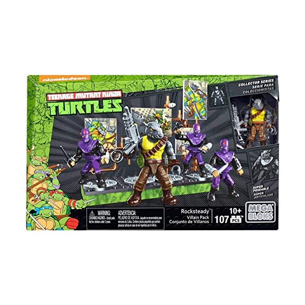 最大12%OFFクーポン 海外正規品 メガブロック メガコンストラックス タートルズ ブロック おもちゃ Mega Construx Teenage Mutant Ninja Turtles Collectors Rocksteady Villain Pack rayeye.com rayeye.com