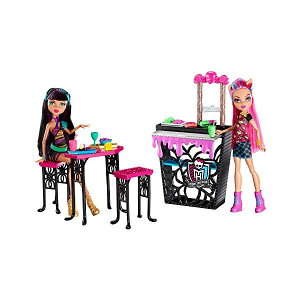 �����X�^�[�n�C �N���I�E�f�E�i�C�� �h�[�� �l�` �t�B�M���A �����ւ� �������� �O�b�Y Monster High Creepteria with Cleo de Nile and Howleen Wolf Doll