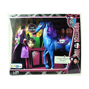 �����X�^�[�n�C �h�[�� �l�` �t�B�M���A �����ւ� �������� �O�b�Y Monster High - Headless Headmistress Bloodgood Doll and Nightmare Horse Set