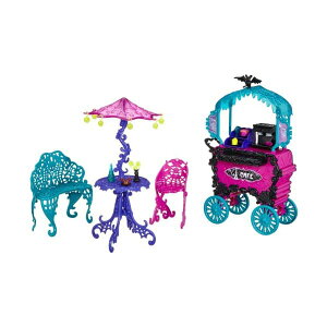 �����X�^�[�n�C �h�[�� �l�` �t�B�M���A �����ւ� �������� �O�b�Y Monster High Travel Scaris Cafe Cart