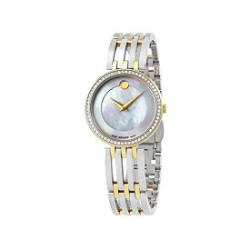 モバード MOVADO 腕時計 ウォッチ 時計 ステンレス スチール ブレスレット Movado Esperanza Yellow Stainless Steel Case White Dial Stainless Steel Bracelet Women 0607085