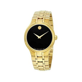 モバード MOVADO 腕時計 ウォッチ 時計 Movado Black Dial Yellow Gold PVD Watch 0607227