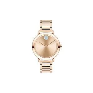 ���o�[�h MOVADO �r���v �E�H�b�` ���v ���f�B�[�X �����p �{�[���h �X�e�����X �X�`�[�� Movado Women's Bold Evolution Quartz Watch with Stainless Steel Strap Rose Gold 15 (Model: 3600650)