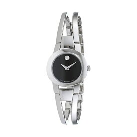 モバード MOVADO 腕時計 ウォッチ 時計 レディース 女性用 アムローサ スチール ブレスレット Movado Amorosa Swiss Black Dial Silver Tone Steel Bracelet Women's Watch 0604759