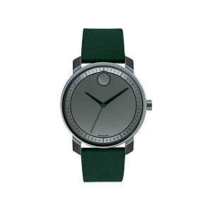 o[h MOVADO rv EHb` v Y jp {[h Movado Bold 3600570 Grey Dial Green Leather Band Men's Watch