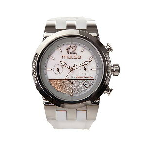 }R rv MULCO MW5-4721-013 fB[X p EHb` Mulco Blue Marine Infinity Quartz Multifuncion Movement Women's Watch | Mother of Pearl Sundial Display Rose Gold Accents | Silicone Watch Band | Water Resistant Stainless Steel 