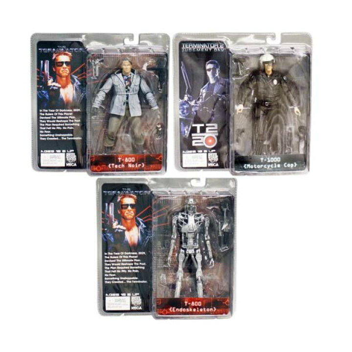 楽天市場 ターミネーター アクション フィギュア 人形 ネカ Neca Terminator Series 1 Set Of 3 Action Figures T800 T1000 Endoskeleton I Selection