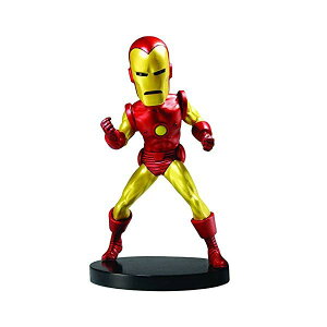 }[x ACA} tBMA l` lJ NECA Marvel Classic Head Knocker Iron Man Toy
