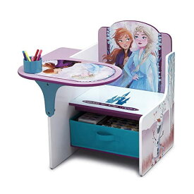 アナと雪の女王2 エルサ ディズニー キッズデスク チャイルドデスク キッズチェア デスクセット 子供用 勉強机 子供机 入学祝 入園祝 卒園祝 お誕生日 プレゼント 自宅学習 Delta Children Chair Desk with Storage Bin, Disney Frozen II