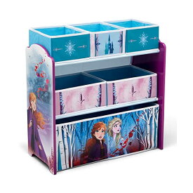 アナと雪の女王2 エルサ ディズニー おもちゃ 収納 おもちゃ箱 お片付け ラック 棚 収納 キッズ ボックス 子供 部屋 おしゃれ 入学祝 入園祝 卒園祝 お誕生日 プレゼント Delta Children Design & Store 6 Bin Toy Storage Organizer, Disney Frozen II