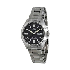 IGg rv X[X^[ 3X^[ I[g}`bN  Y jp ORIENT RA-AB0F07N v EHb` Orient RA-AB0F07B Men's Stainless Steel 3 Star Black Dial Luminous Index Day Date Automatic Watch