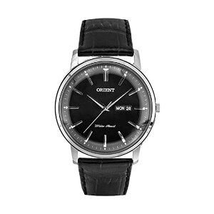 IGg rv GXPC Y jp ORIENT FUG1R002B6 v EHb` Orient FUG1R002B6 43mm Stainless Steel Case Black Calfskin Mineral Men's Watch