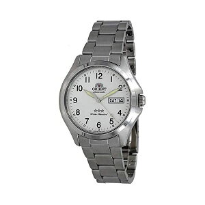 �I���G���g �r���v �X���[�X�^�[ 3�X�^�[ �I�[�g�}�`�b�N �������� �����Y �j���p ORIENT RA-AB0F15S ���v �E�H�b�` Orient RA-AB0F15S Men's Stainless Steel 3 Star Silver Numbers Dial Day Date Automatic Watch
