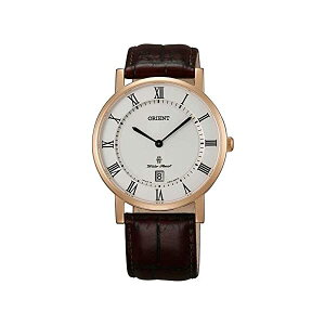 IGg rv GXPC Y jp ORIENT FGW0100EW0 v EHb` Orient FGW0100EW0 42mm Gold Plated Stainless Steel Case Brown Calfskin Synthetic Sapphire Men's Watch