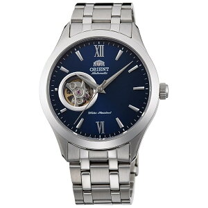 Orient �I�[�v�� �n�[�g �����Y �������� �芪�� �@�B�� �N���V�b�N �X�`�[�� �o���h �X�P���g�� �_�C���� �r���v �u���[ �u���X���b�g Orient Open Heart Men's Automatic Manual Winding Mechanical Classic Steel Ba