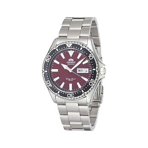 ORIENT RA-AA0003R �����Y �J�}�X �X�e�����X�X�`�[�� �u���b�N�x�[�� ���b�h�_�C���� �������� �_�C�u�E�H�b�` ORIENT RA-AA0003R Men's Kamasu Stainless Steel Black Bezel Red Dial Automatic Dive Watch
