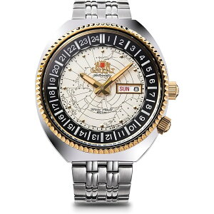 �I���G���g RN-AA0E01S [�I���G���g �����Y ���^�� ���o�C�o�� ���[���h�}�b�v] �r���v Orient RN-AA0E01S [Orient Men's Metal Revival World Map] Watch Shipped from Japan