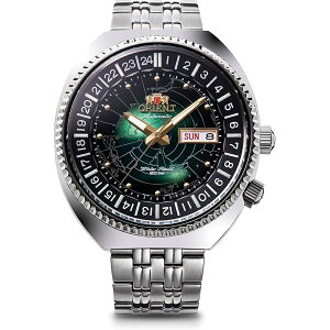 �I���G���g RN-AA0E02E [�I���G���g �����Y ���^�� ���o�C�o�� ���[���h�}�b�v] �r���v Orient RN-AA0E02E [Orient Men's Metal Revival World Map] Watch Shipped from Japan
