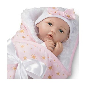 p_CXM[Y xr[h[ Ԃ l` ւ A { ܂܂  Paradise Galleries Real Life Baby Doll Born to Sparkle, 19 inch Reborn Baby Girl Crafted in Silicone-Like Vinyl 