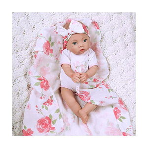 p_CXM[Y xr[h[ Ԃ l` ւ A { ܂܂  Paradise Galleries Preemie Real Looking Baby Doll, 16 inch Reborn Girl, Swaddlers Rose Petal, GentleTouch Vinyl 