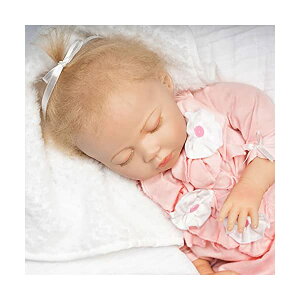 p_CXM[Y xr[h[ Ԃ l` ւ A { ܂܂  Paradise Galleries Reborn Baby Doll with Magnetic Pacifier, Buttons & Bows, 21 inch Sleeping Girl in Softtouch V