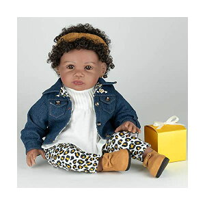 p_CXM[Y xr[h[ Ԃ l` ւ A { ܂܂  Paradise Galleries Black Reborn Doll African American Black Reborn Toddler Girl Doll - Surprise & Delight, 21 in