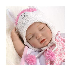 p_CXM[Y xr[h[ Ԃ l` ւ A { ܂܂  Paradise Galleries Reborn Baby Doll with Magnetic Pacifier, Lullaby Llama, 18 Inch Sleeping Baby in Softtouch Vi