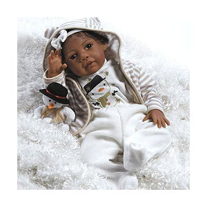 p_CXM[Y xr[h[ Ԃ l` ւ A { ܂܂  Paradise Galleries Black Reborn Doll with Rooted Hair, 20 inch African American Baby Girl Kione in GentleTouch V