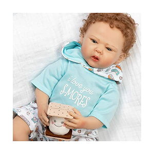 p_CXM[Y xr[h[ Ԃ l` ւ A { ܂܂  Paradise Galleries Reborn Baby Doll with Rooted Hair & Magnetic Pacifier - I Love You S-Mores - 20 inch Realisti